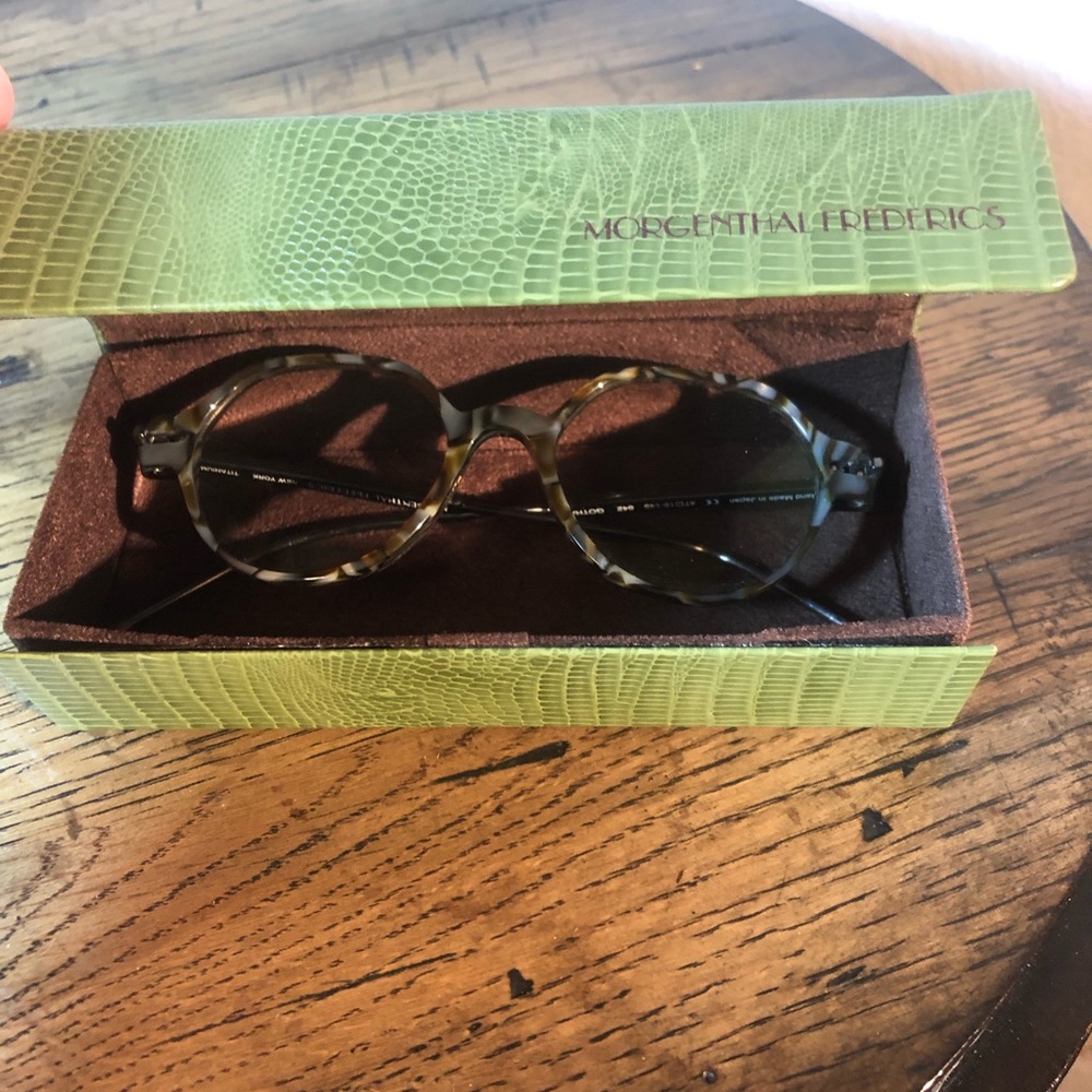 MORGENTHAL FREDERICS GOTHAM 842 GREY BROWN AUTHENTIC EYEGLASSES